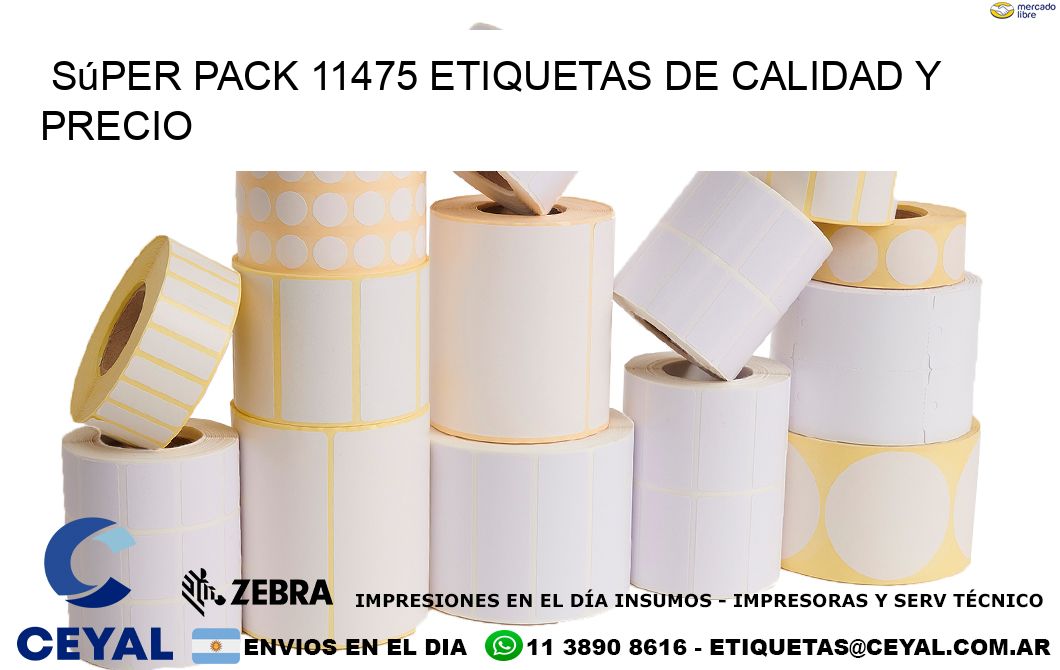 Súper pack 11475 etiquetas de calidad y precio