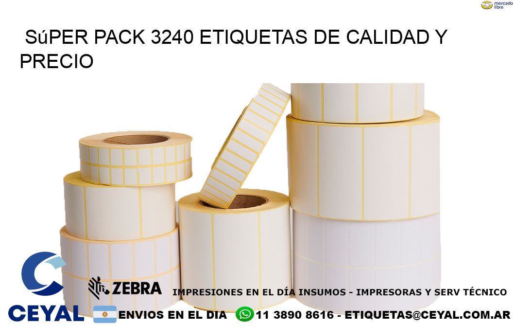 Súper pack 3240 etiquetas de calidad y precio