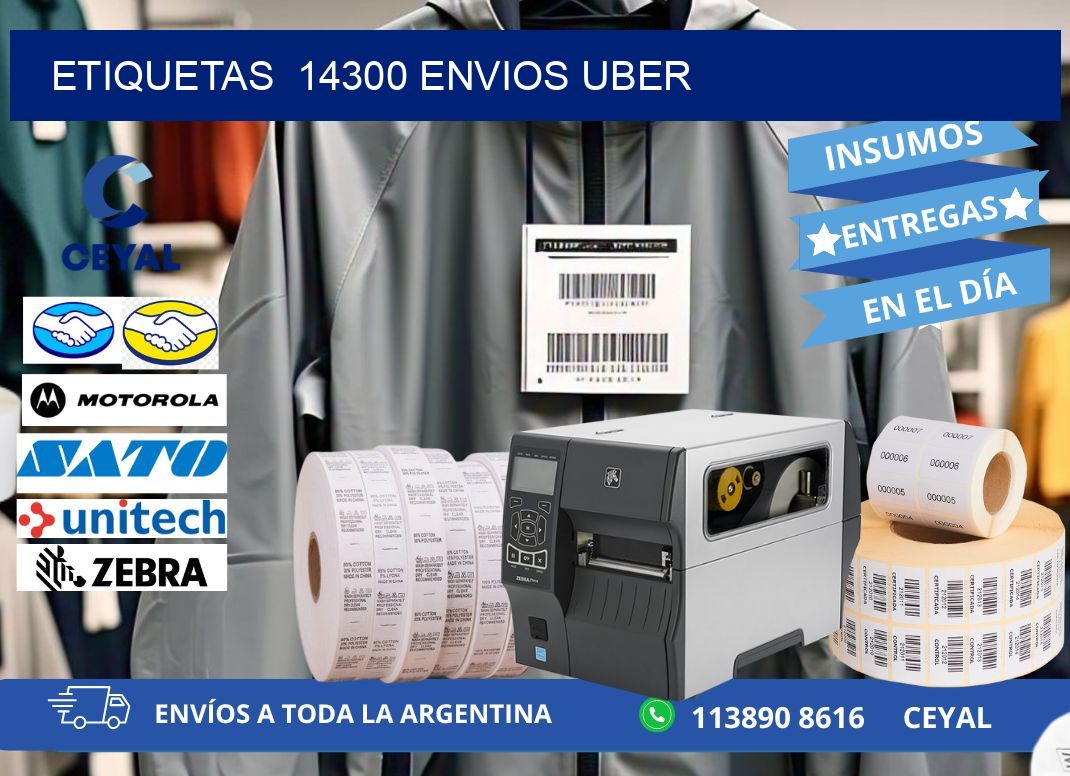 etiquetas  14300 ENVIOS UBER