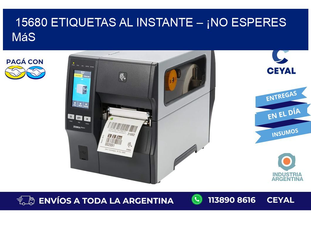 15680 Etiquetas al Instante – ¡No Esperes Más