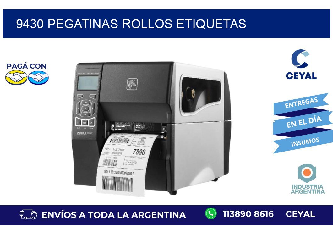9430 Pegatinas rollos etiquetas