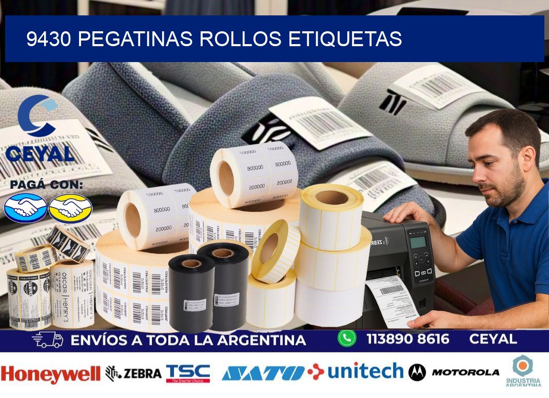 9430 Pegatinas rollos etiquetas