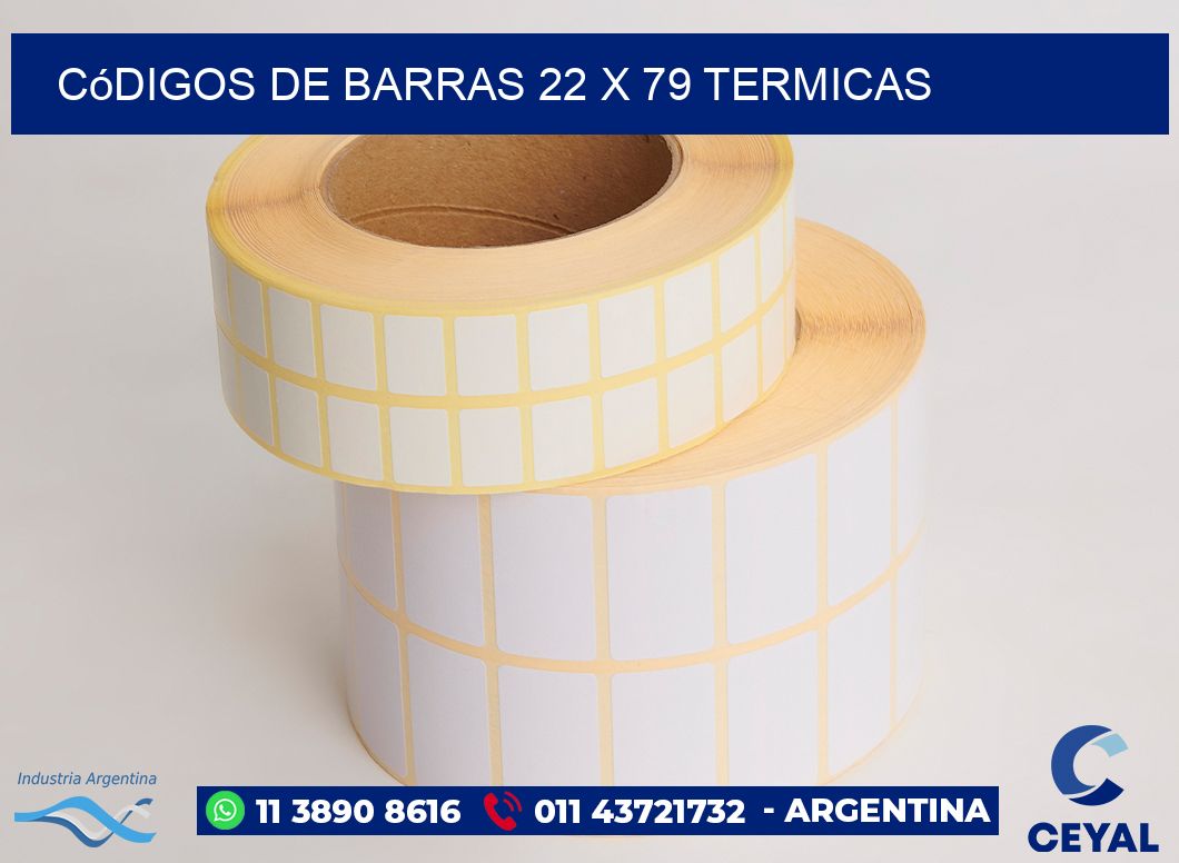 Códigos de Barras 22 x 79 termicas