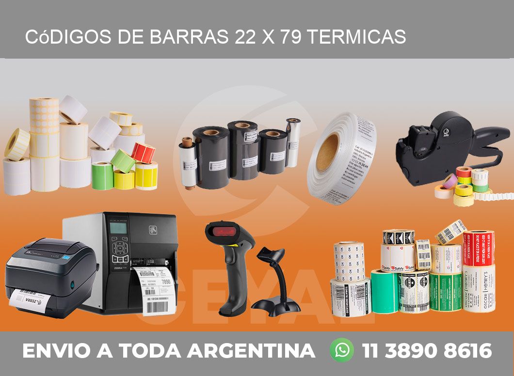 Códigos de Barras 22 x 79 termicas
