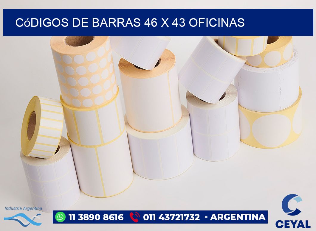 Códigos de Barras 46 x 43 oficinas