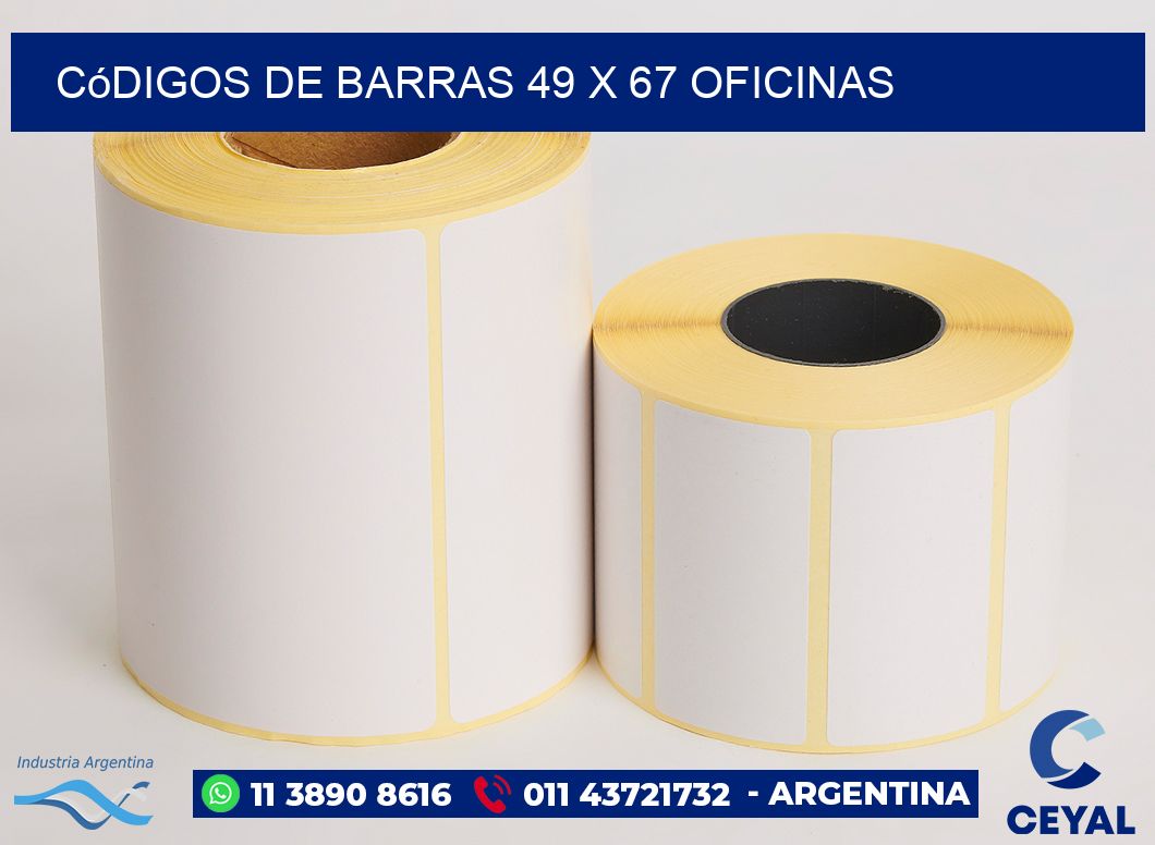 Códigos de Barras 49 x 67 oficinas