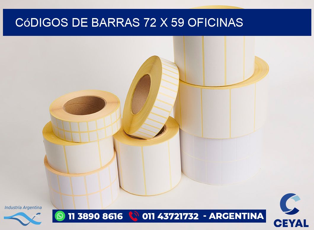 Códigos de Barras 72 x 59 oficinas
