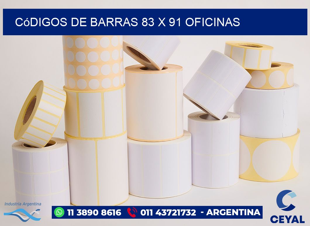 Códigos de Barras 83 x 91 oficinas