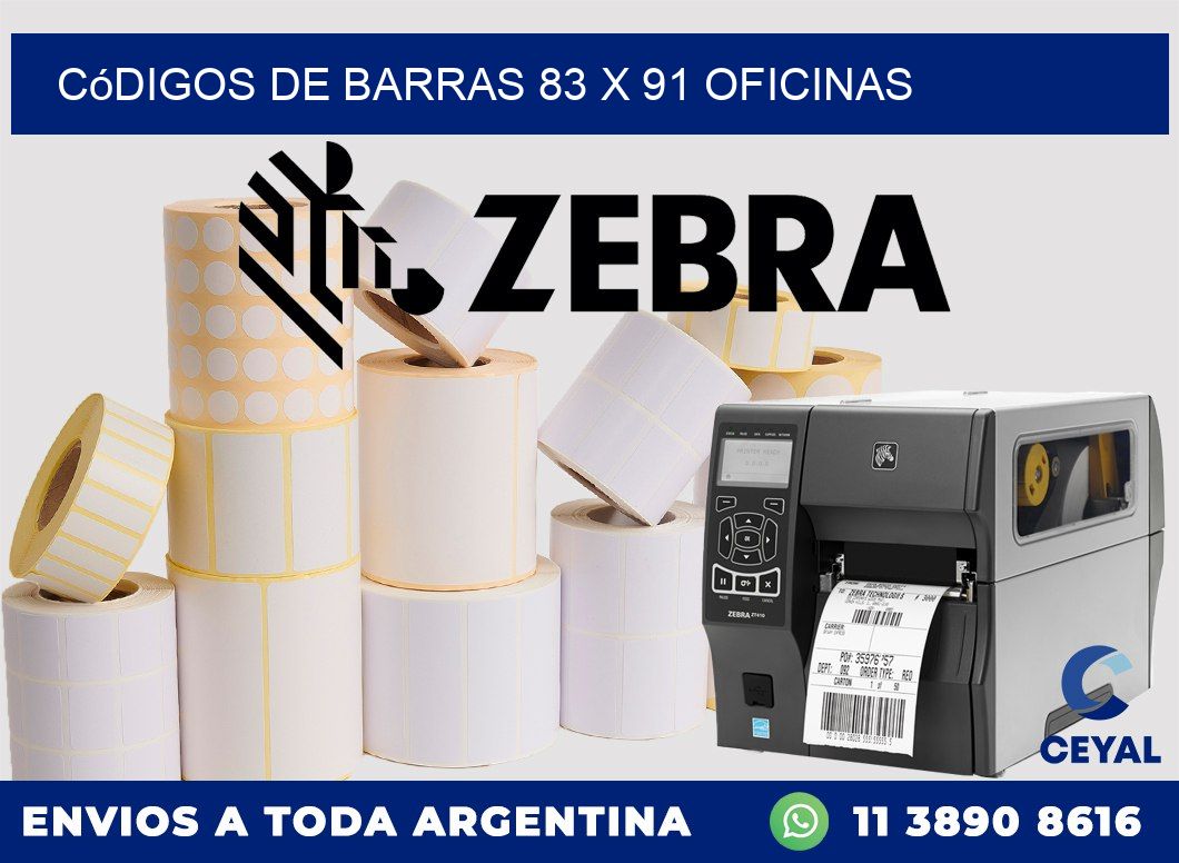 Códigos de Barras 83 x 91 oficinas