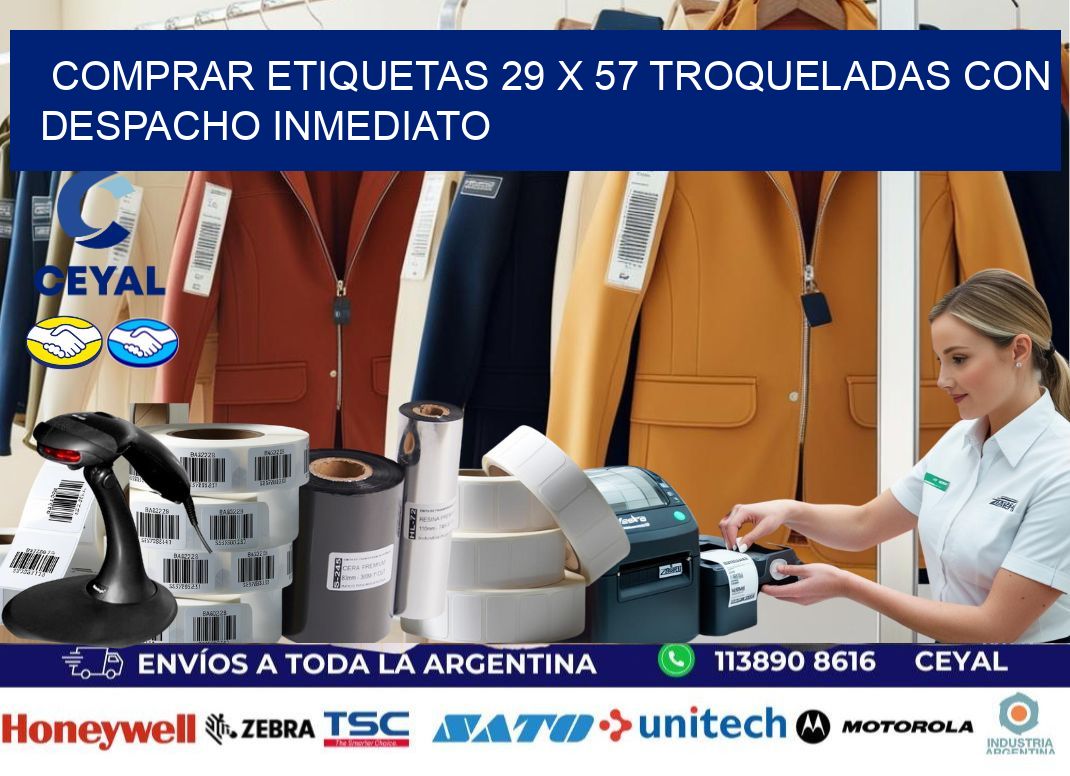 Comprar etiquetas 29 x 57 troqueladas con despacho inmediato