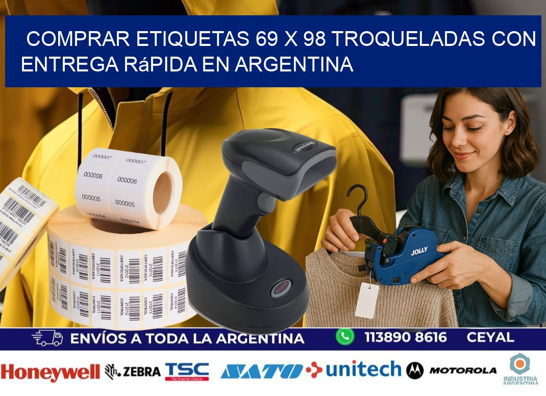 Comprar etiquetas 69 x 98 troqueladas con entrega rápida en Argentina