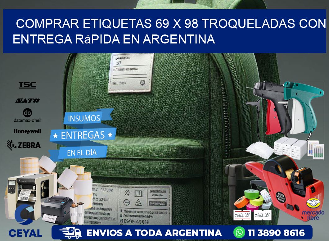 Comprar etiquetas 69 x 98 troqueladas con entrega rápida en Argentina