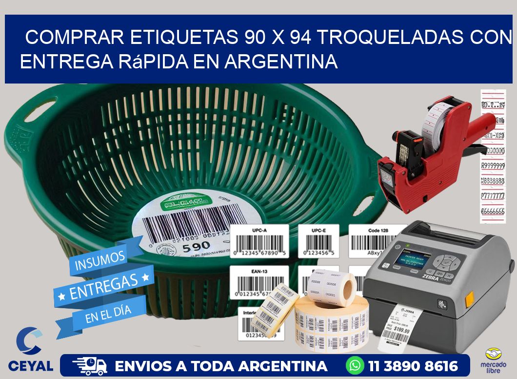 Comprar etiquetas 90 x 94 troqueladas con entrega rápida en Argentina