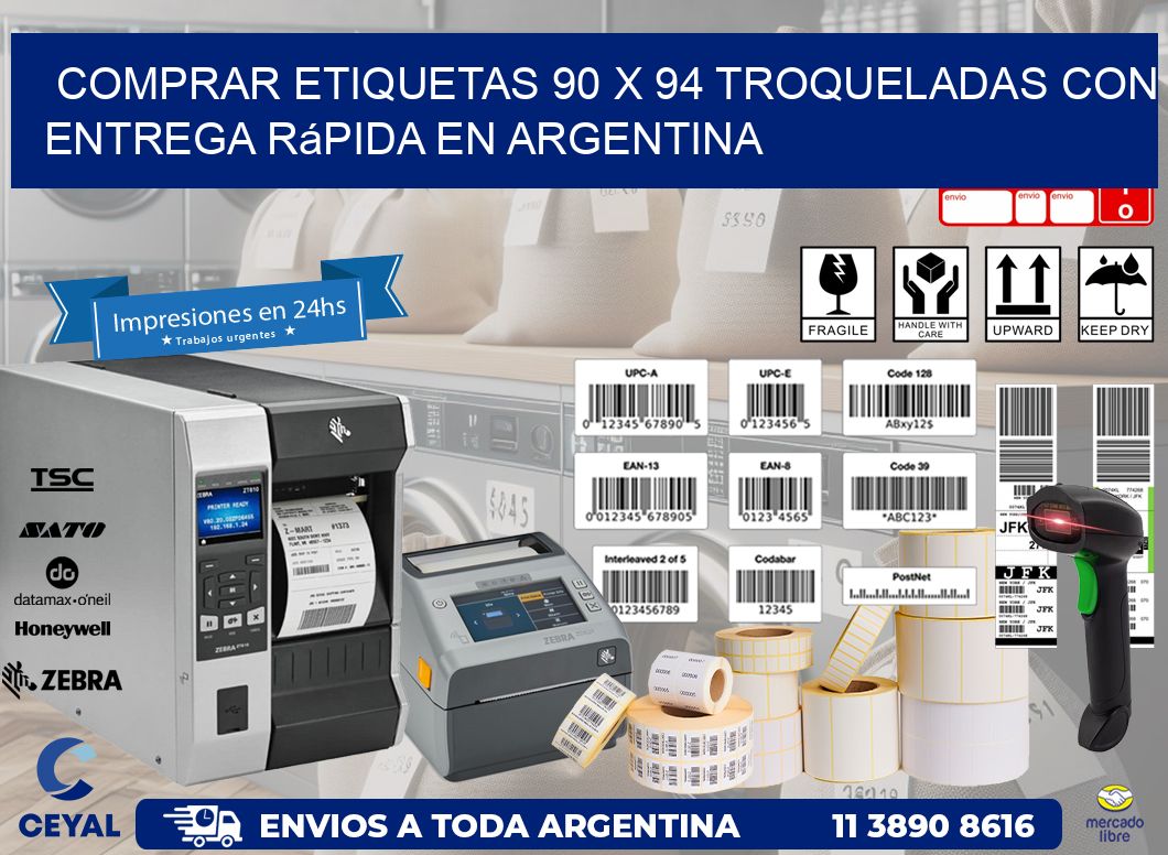 Comprar etiquetas 90 x 94 troqueladas con entrega rápida en Argentina