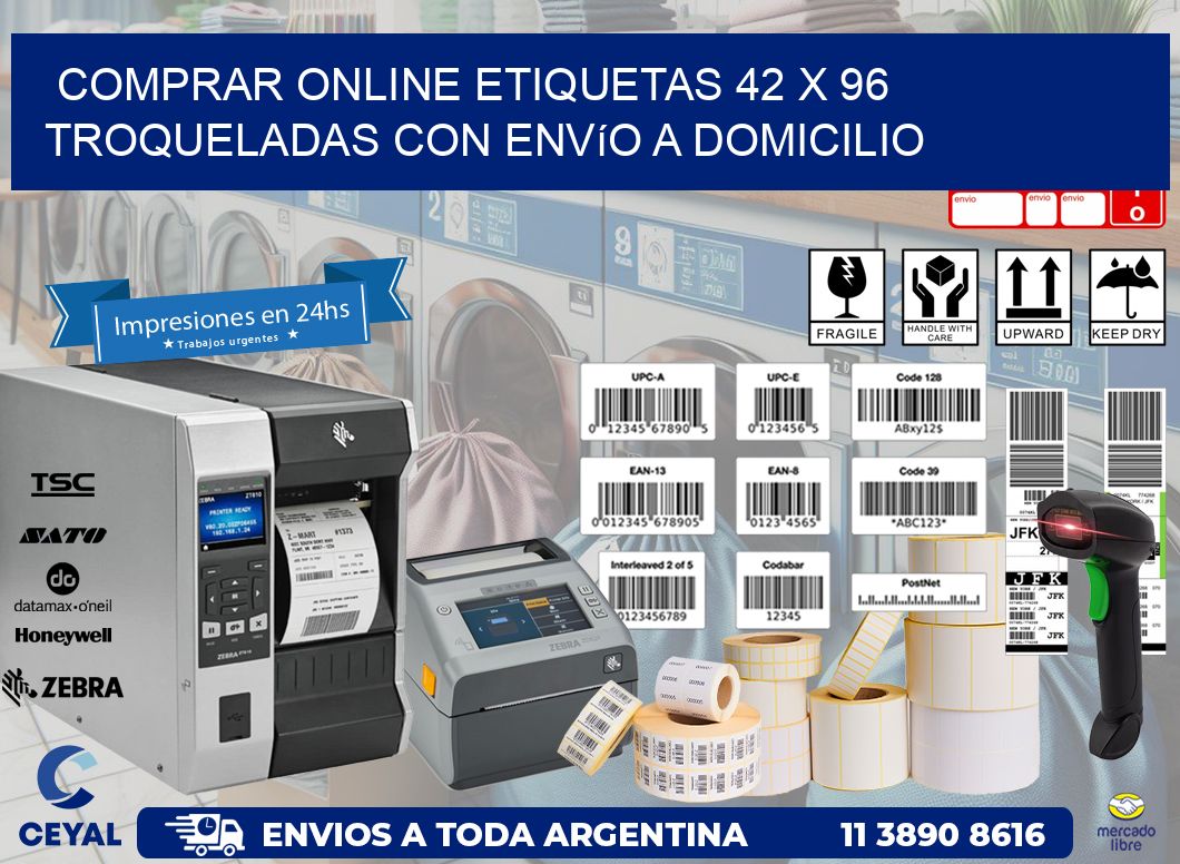 Comprar online etiquetas 42 x 96 troqueladas con envío a domicilio