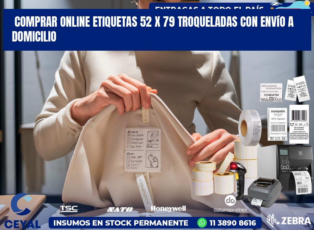 Comprar online etiquetas 52 x 79 troqueladas con envío a domicilio