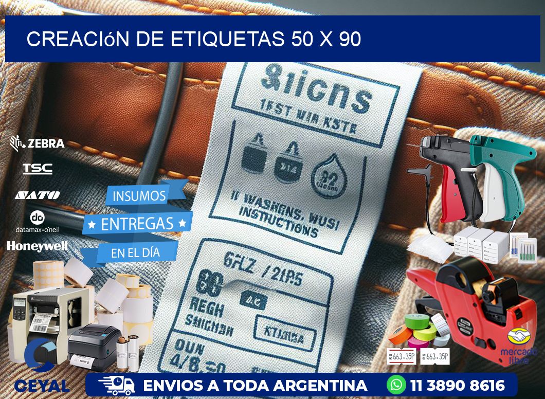 Creación de etiquetas 50 x 90