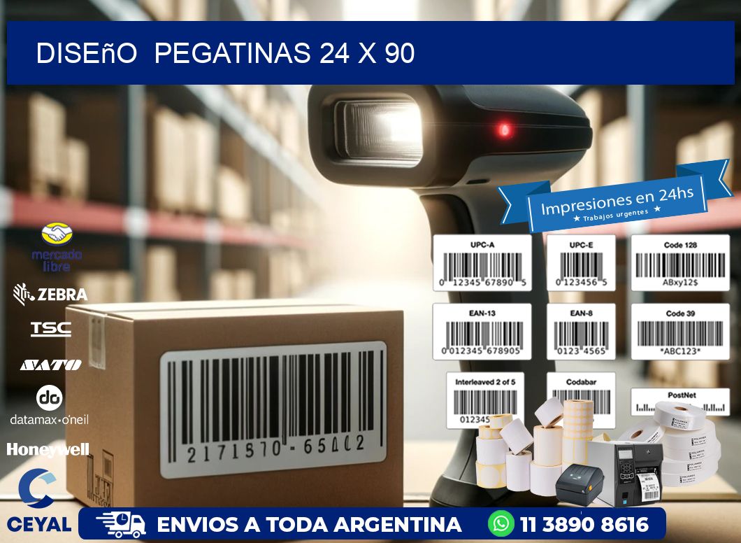 Diseño  PEGATINAS 24 x 90