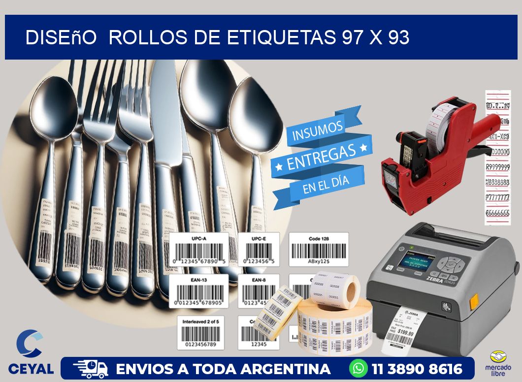 Diseño  ROLLOS DE ETIQUETAS 97 x 93