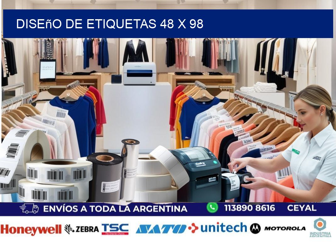 Diseño de etiquetas 48 x 98
