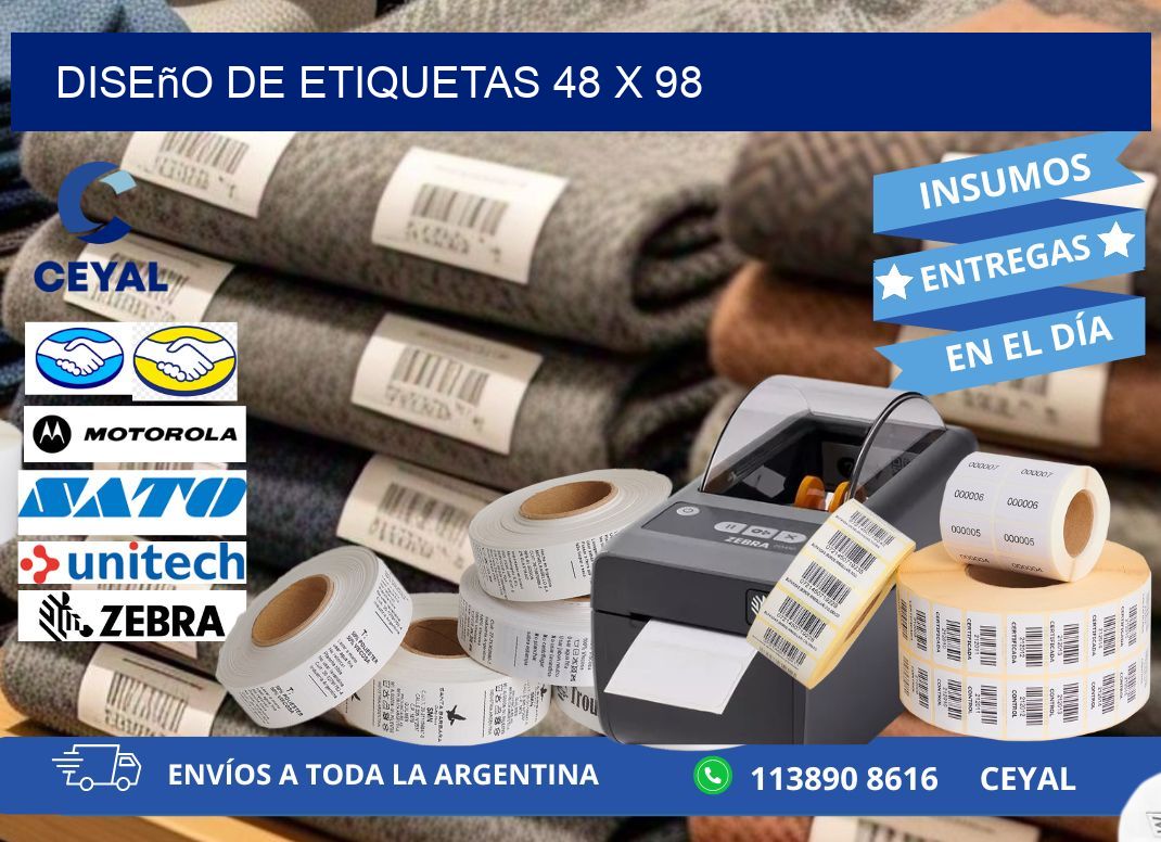 Diseño de etiquetas 48 x 98