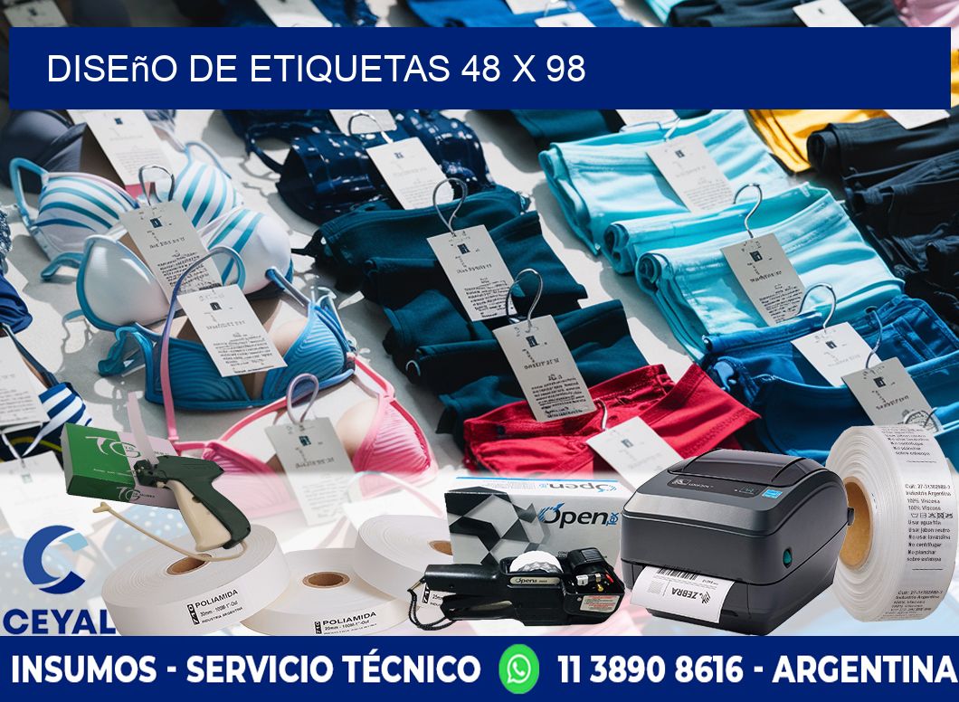 Diseño de etiquetas 48 x 98