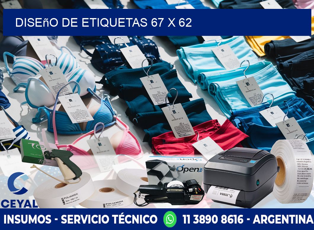 Diseño de etiquetas 67 x 62