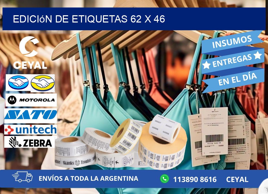 Edición de etiquetas 62 x 46