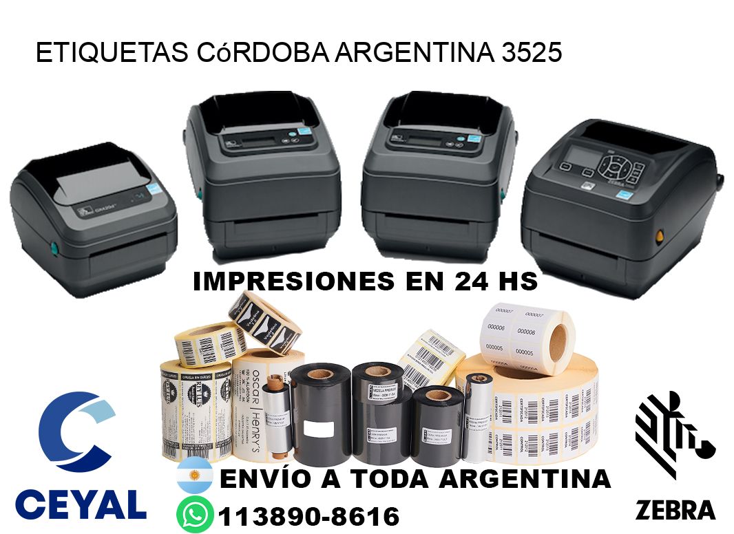 Etiquetas Córdoba Argentina 3525