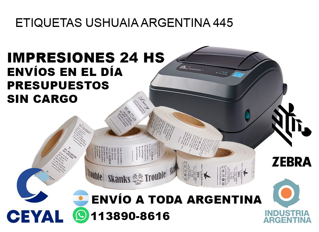 Etiquetas Ushuaia Argentina 445