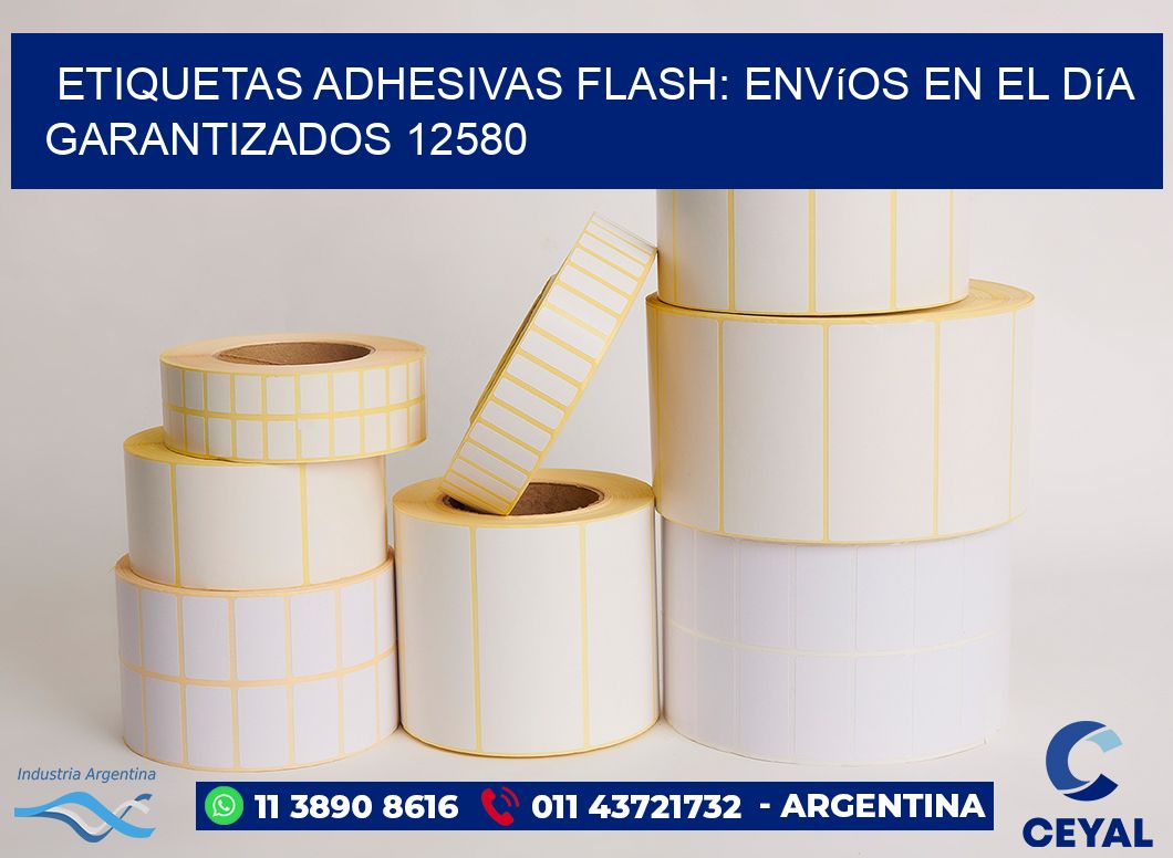 Etiquetas adhesivas Flash: Envíos en el Día Garantizados 12580