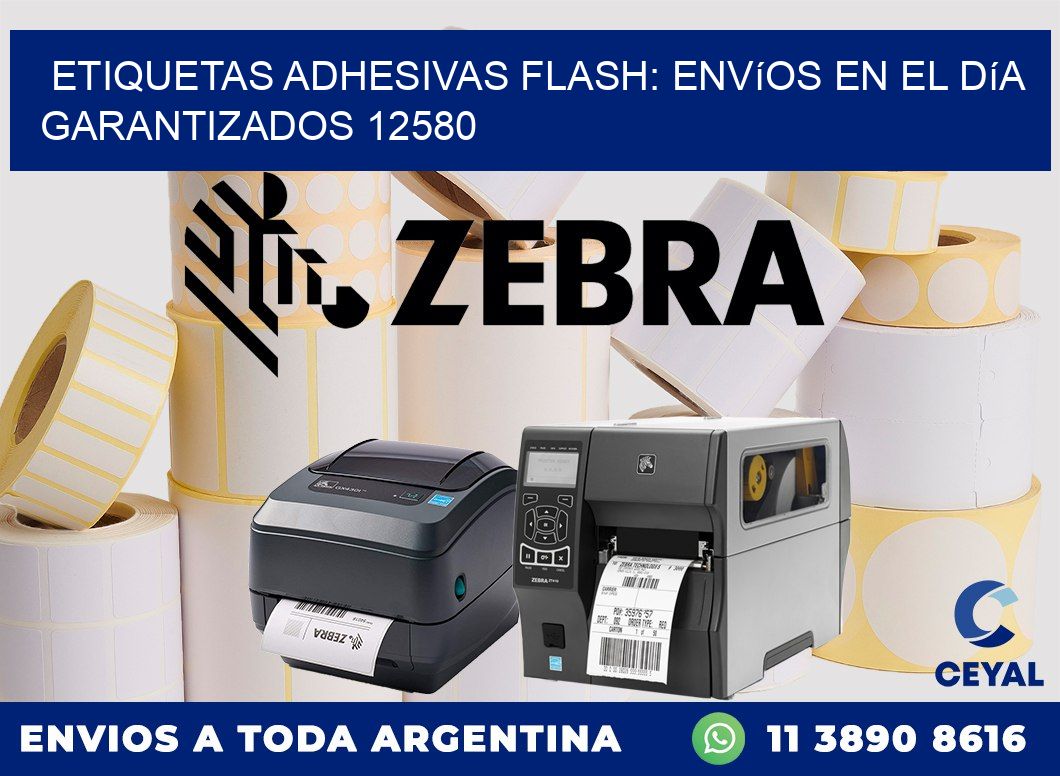 Etiquetas adhesivas Flash: Envíos en el Día Garantizados 12580