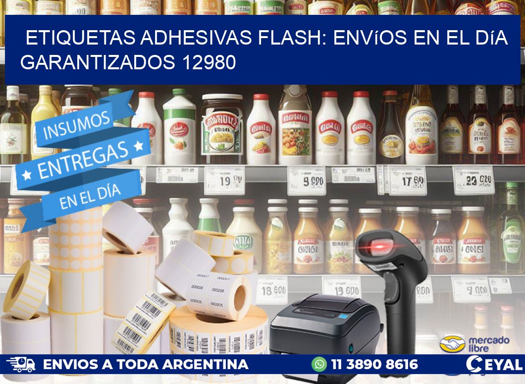Etiquetas adhesivas Flash: Envíos en el Día Garantizados 12980