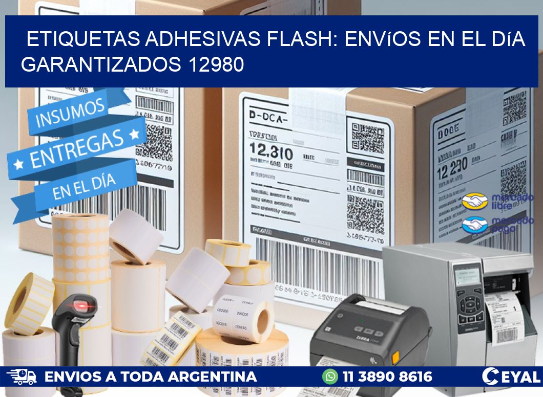 Etiquetas adhesivas Flash: Envíos en el Día Garantizados 12980