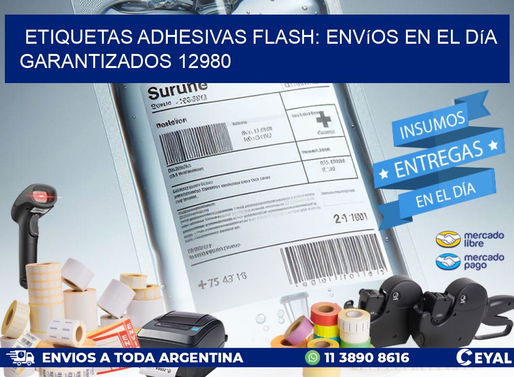 Etiquetas adhesivas Flash: Envíos en el Día Garantizados 12980