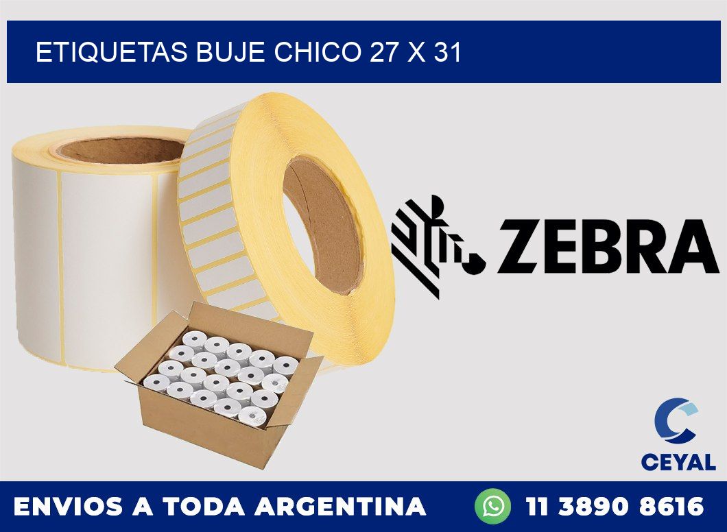 Etiquetas buje chico 27 x 31