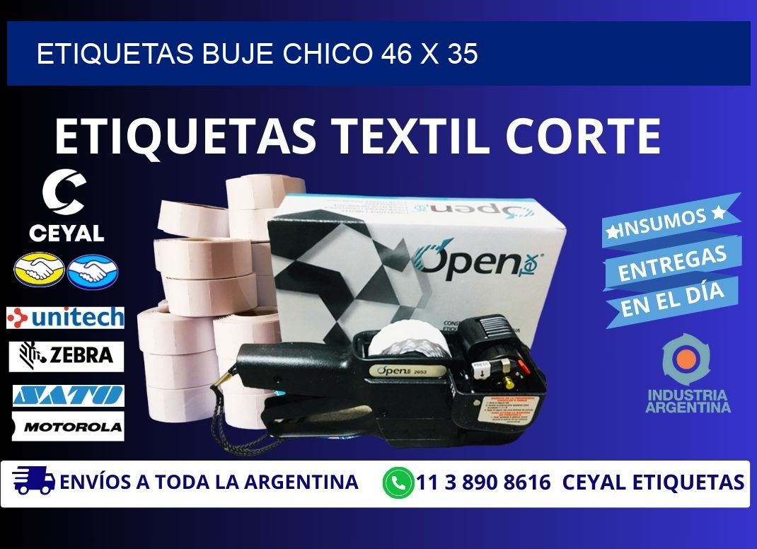 Etiquetas buje chico 46 x 35