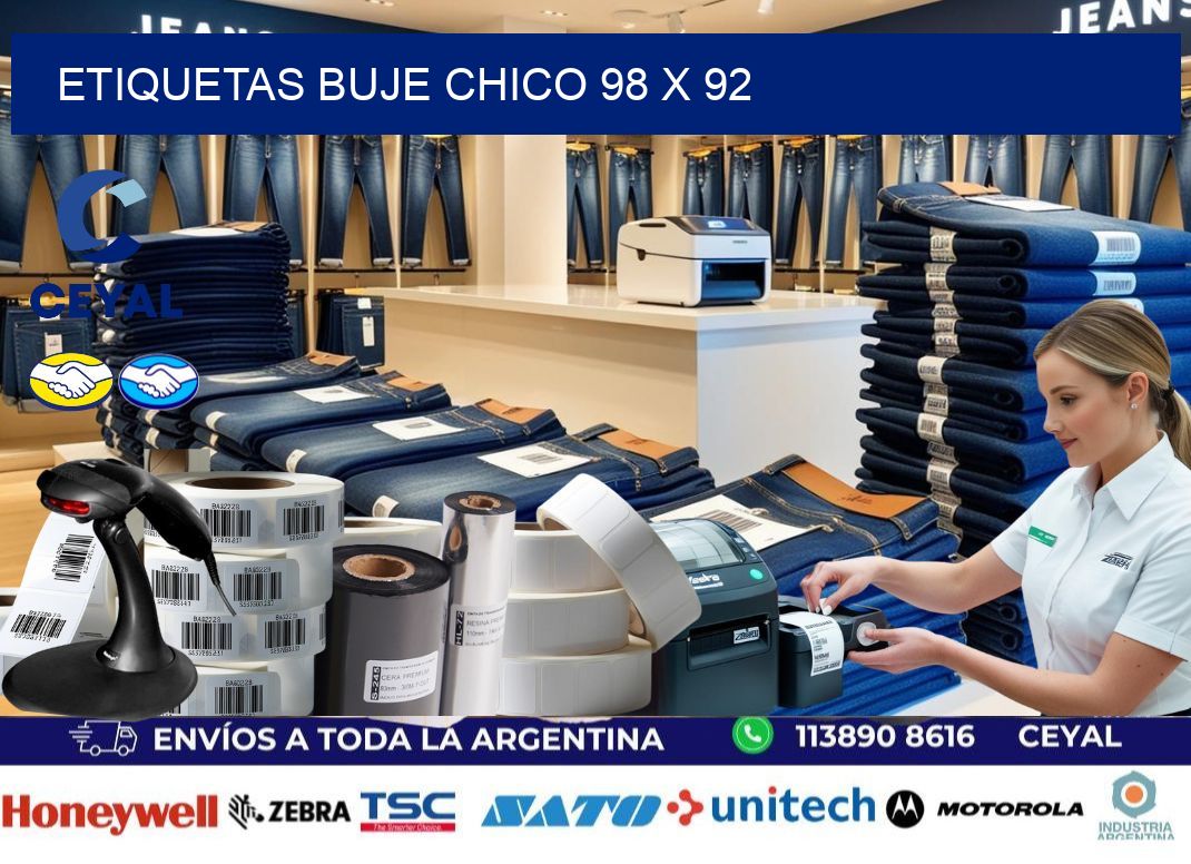 Etiquetas buje chico 98 x 92