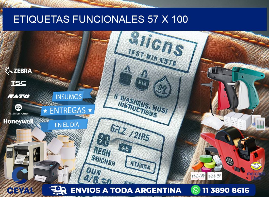 Etiquetas funcionales 57 x 100