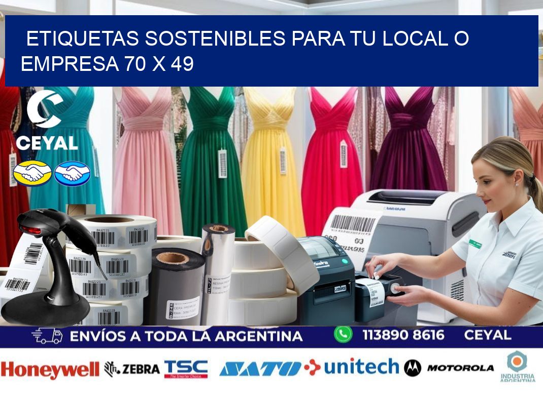 Etiquetas sostenibles para tu local o empresa 70 x 49