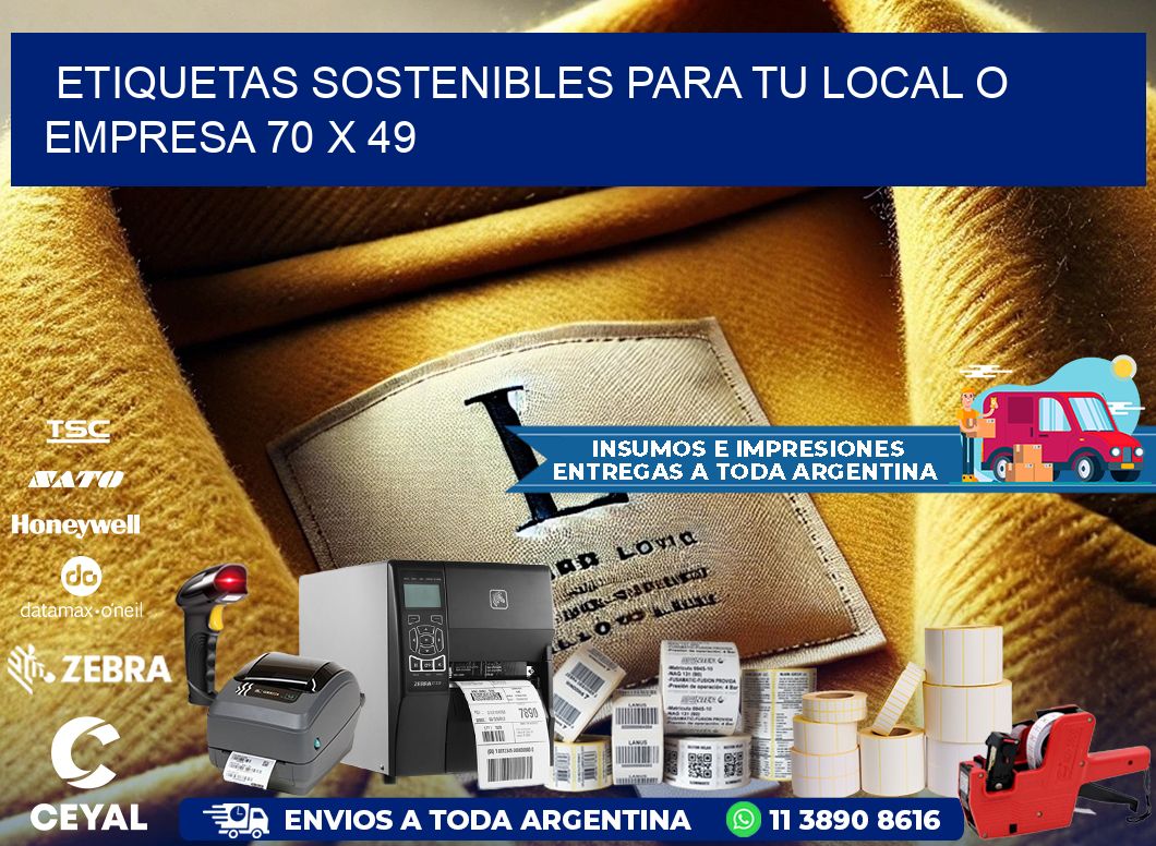 Etiquetas sostenibles para tu local o empresa 70 x 49