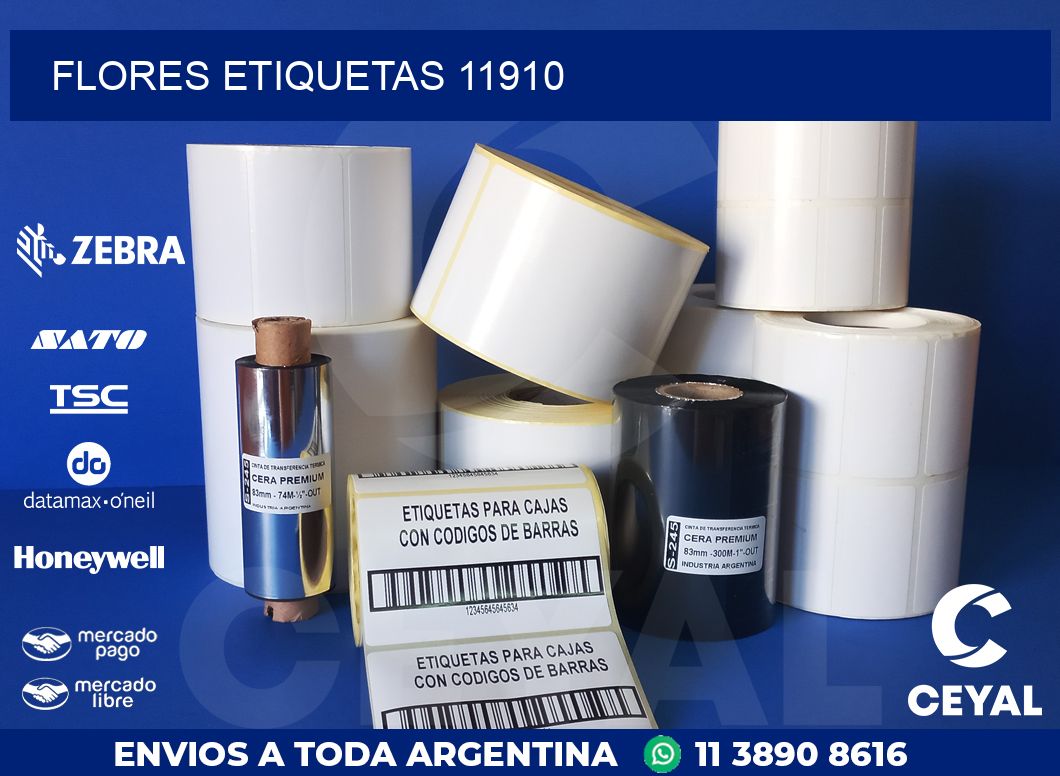 Flores etiquetas 11910