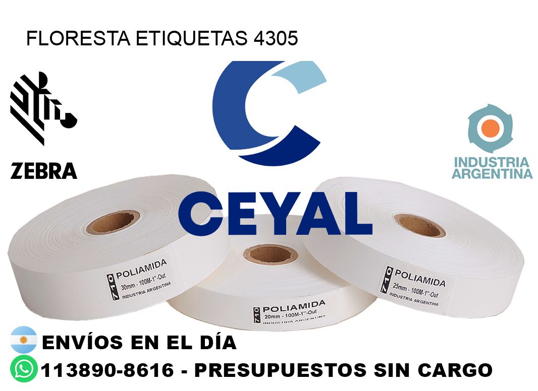 Floresta etiquetas 4305