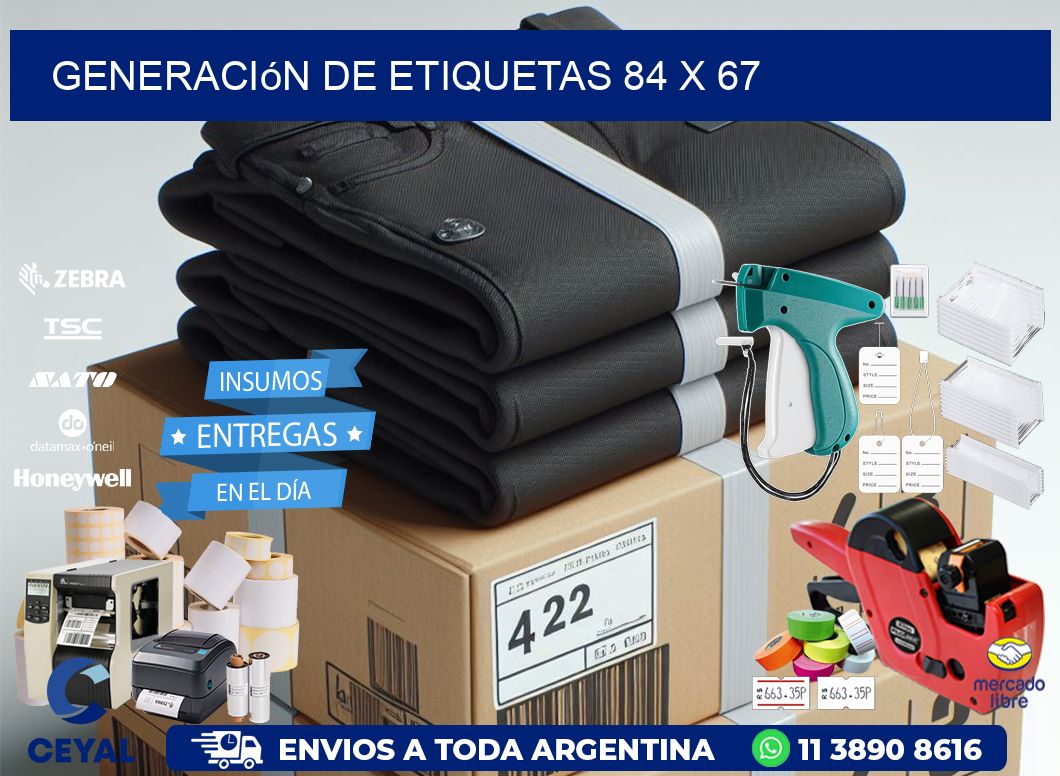 Generación de etiquetas 84 x 67