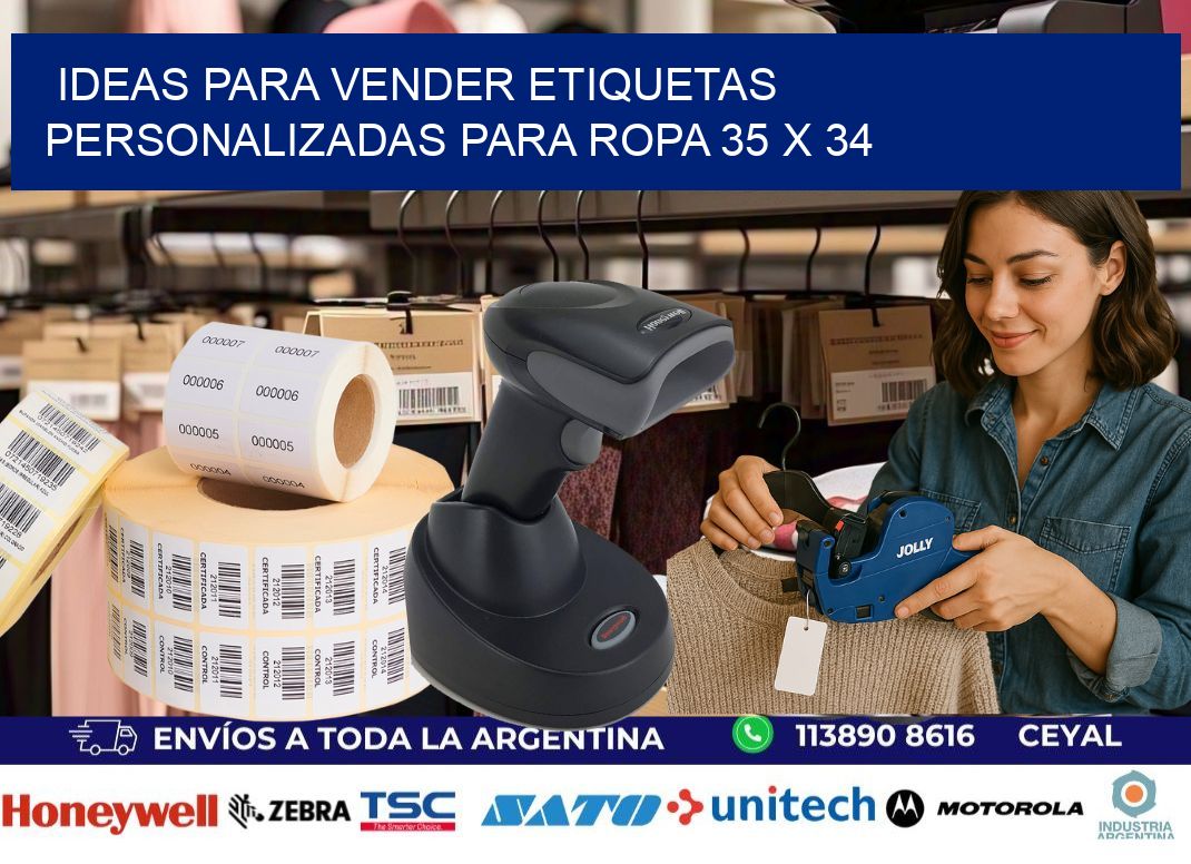 Ideas para Vender Etiquetas Personalizadas para Ropa 35 x 34