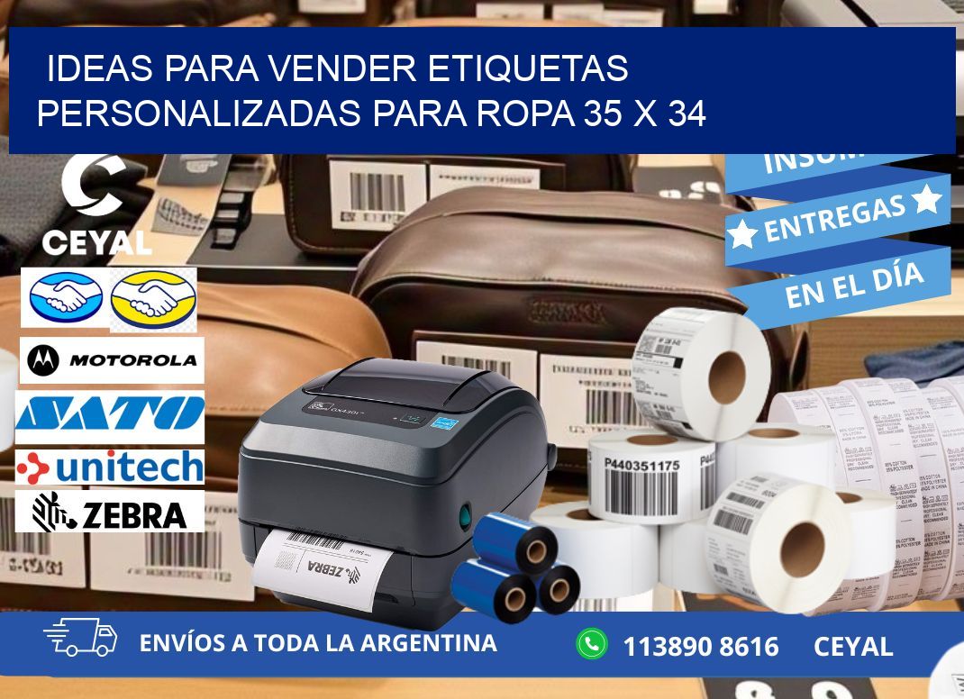 Ideas para Vender Etiquetas Personalizadas para Ropa 35 x 34