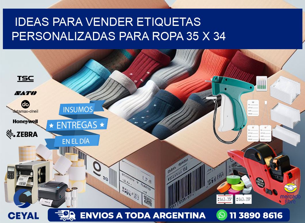Ideas para Vender Etiquetas Personalizadas para Ropa 35 x 34