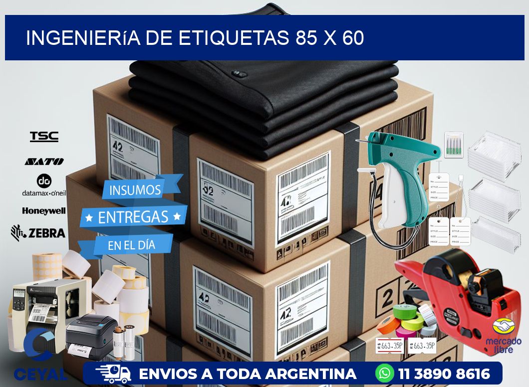 Ingeniería de etiquetas 85 x 60