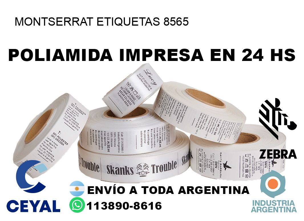 Montserrat etiquetas 8565