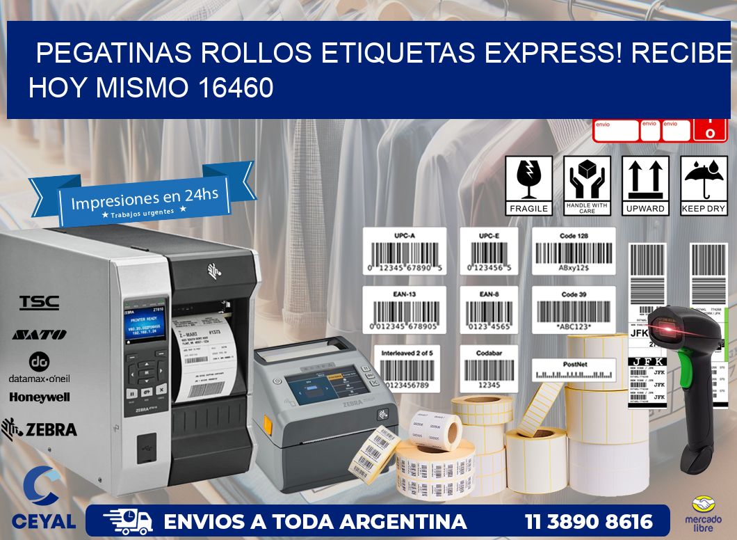 Pegatinas rollos etiquetas Express! Recibe Hoy Mismo 16460